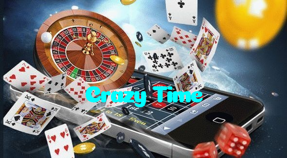 Crazy Time casino presented on mobile device in Pakistan with slots and live games